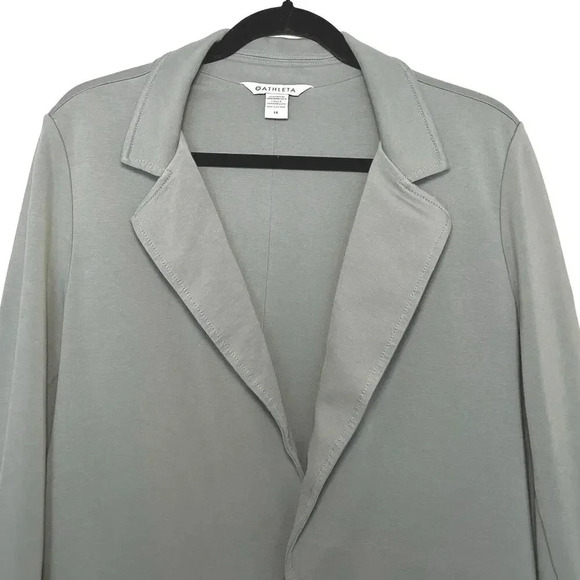 Athleta Women’s Eastbound Blazer Gray Green Size 14 - Picture 5 of 8